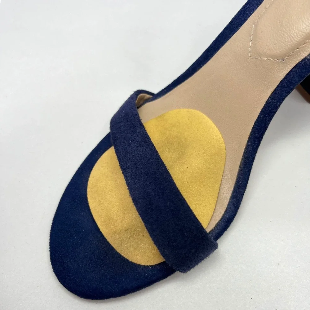 ALDO Navy Blue Heeled Sandals Womens Size 6 Suede Ankle Strap Elegant‎ Dressy
